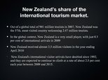 Presentations 'Tourism Situation in New Zealand', 5.