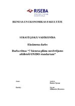 Summaries, Notes '7 biznesa plānu novērtējums atbilstoši UNIDO standartam', 1.