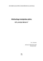 Research Papers 'Mārketinga kompleksa plāns a/s "Latvijas Balzams"', 1.