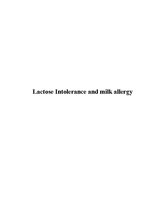 Research Papers 'Lactose Intolorance and Milk Allergy', 1.