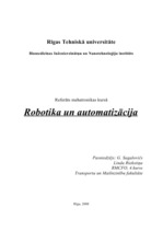 Research Papers 'Robotika un automatizācija', 1.