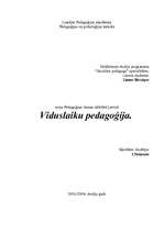 Essays 'Viduslaiku pedagoģija', 1.