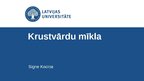 Presentations 'Krustvārdu mīkla par higiēnu pirmsskolā', 1.