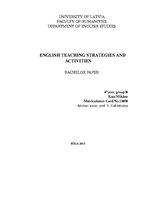 Research Papers 'English Teaching Strategies and Activities', 1.