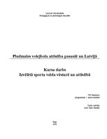 Research Papers 'Pludmales volejbola attīstība pasaulē un Latvijā', 1.
