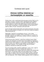 Summaries, Notes 'Dienas režīma ietekme uz darbaspējām un veselību', 1.