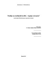 Research Papers 'Studiju un studējošā kredīts- iespēja vai nasta?', 1.