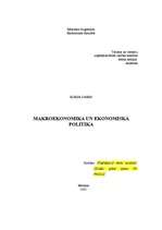 Research Papers 'Makroekonomika un ekonomiskā politika', 1.