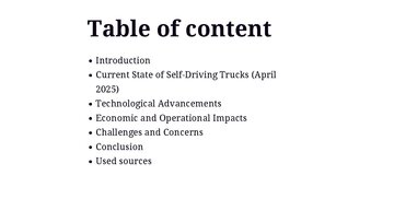 Presentations 'Self-driving Trucks – Future or Fantasy?', 2.