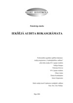 Research Papers 'Iekšējā audita rokasgrāmata', 1.