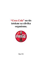 Research Papers '"Coca-Cola" un tās ietekme uz cilvēka organismu', 1.