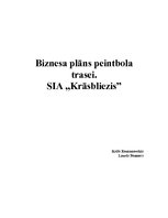 Business Plans 'Biznesa plāns peintbola trasei', 1.
