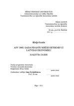 Term Papers 'ASV 2008.gada finanšu krīzes ietekme uz Latvijas ekonomiku', 1.
