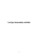 Research Papers 'Latvijas ekonomikas attīstība', 1.