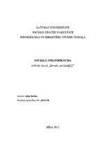 Research Papers 'Sociālā stratifikācija', 1.