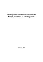 Research Papers 'Patērētāju ienākumu un izdevumu struktūra Latvijā, tās ietekme uz patērētāju izv', 1.
