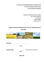 Research Papers 'Izmaiņas Latvijā lauksaimniecības sfērā pēc iestāšanās Eiropas Savienībā', 1.