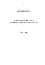 Research Papers 'The Representation of the Time in Jane Austen's Novel "Pride and Prejudice"', 1.