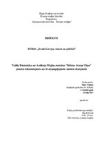 Research Papers 'Valda Rūmnieka un Andreja Miglas romāna "Debess aiztur elpu" posma raksturojums ', 1.