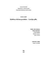 Research Papers 'Kultūras tūrisma produkts - Latvijas pilis', 1.