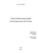 Research Papers 'Velns latviešu tautas pasakās', 1.