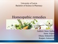 Presentations 'Homeopathic Remedies', 1.