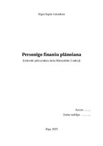 Research Papers 'Personīgo finanšu plānošana
Zinātniski pētnieciskais darbs Matemātika II sekcij', 1.