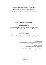 Research Papers 'A/s "Latvijas Krājbanka" norēķinu karšu konkurētspējas paaugstināšanas projekts', 1.