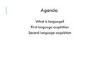Presentations 'Language Acquisition', 2.