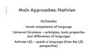 Presentations 'Language Acquisition', 11.