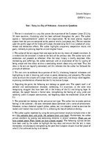 Summaries, Notes 'Today is a day of welcomes - text analysis', 1.