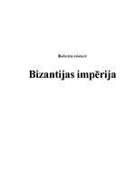 Research Papers 'Bizantijas impērija', 1.