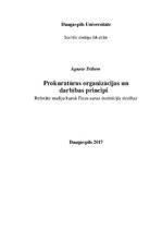Research Papers 'Prokuratūras organizācijas un darbības principi', 1.