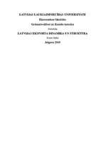 Research Papers 'Latvijas eksporta dinamika un struktūra', 1.