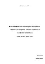 Research Papers 'Latviešu strēlnieku bataljonu veidošanās vēsturiskie cēloņi un latviešu strēlnie', 1.