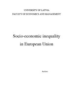 Research Papers 'Socio-Economic Inequality in European Union', 1.