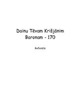 Essays 'Dainu tēvam Krišjānim Baronam - 170', 1.