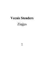 Essays 'Vecais Stenders "Ziņģes"', 1.