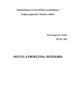 Research Papers 'Bezdarbs kā sociālā problēma - analīze', 1.