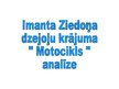 Presentations 'Imanta Ziedoņadzejoļu krājuma "Motocikls" analīze', 1.