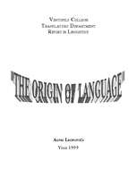 Research Papers 'The Origin of Language ', 1.