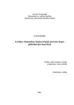 Research Papers 'Latvijas ekonomikas konkurētspēja pasaules tirgus globalizācijas kontekstā', 1.