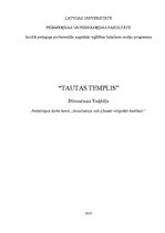 Research Papers 'Tautas templis. Jaunās reliģiskās kustības', 1.