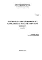 Research Papers 'Mīti un realitāte izglītības reformas darbībā: Rēzeknes mazākumtautību skolu pie', 1.