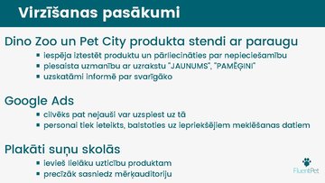 Presentations 'Inovatīva produkta virzīšana Fluent Pet', 14.