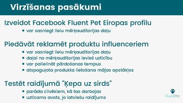 Presentations 'Inovatīva produkta virzīšana Fluent Pet', 15.