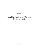 Summaries, Notes 'Latvijas māksla 20.gadsimta otrajā pusē', 1.