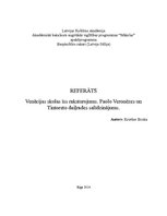 Research Papers 'Venēcijas skolas īss raksturojums. Paolo Veronēzes un Tintoreto daiļrades salīdz', 1.