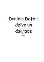 Research Papers 'Daniels Defo un viņa daiļrade', 1.