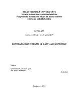 Research Papers 'Kontrabandas ietekme uz Latvijas ekonomiku', 1.